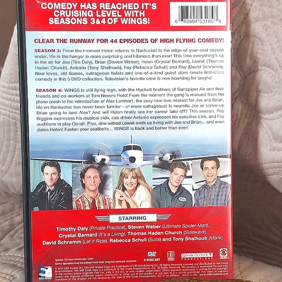 WINGS-THE COMPLETE 3RD & 4TH SEASONS - Picture 2 of 4